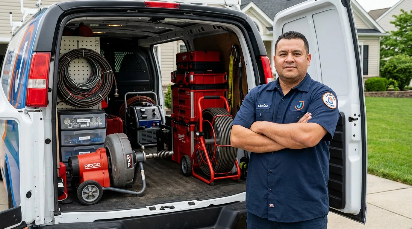 Professional drain cleaning equipment and Johns Plumbing LLC plumber in Kernville