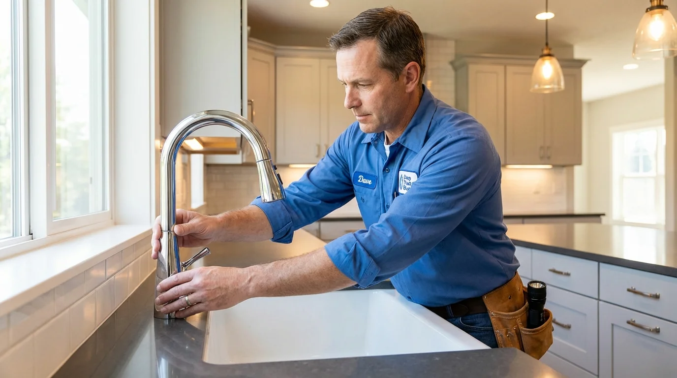 Kitchen faucet installation by Johns Plumbing LLC in Kernville